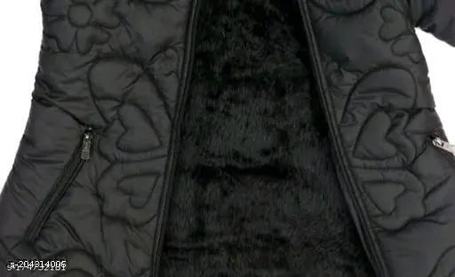 Stylish polyester winter jacket for baby girls (12-6yrs), filled with polifill, perfect for cold weather outfits