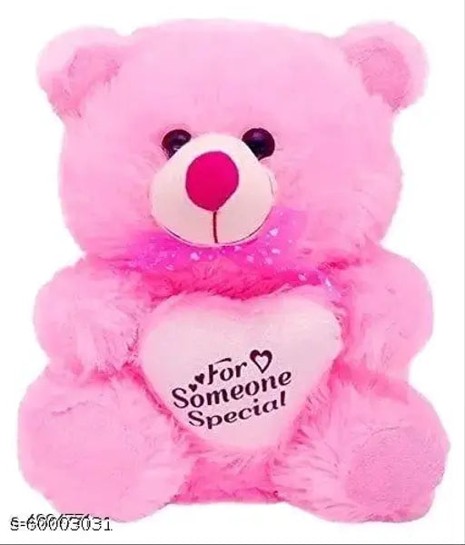 Pink plush animal toy, soft and cuddly for infants aged 0-2 years, handcrafted in India