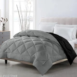 Reversible microfiber comforter single bed, 220 GSM wadding, 110 GSM peached extra soft microfiber fabric - all weather, durable diamond stitching for a cozy, hypoallergenic sleep