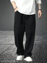 Denim loose baggy, solid net, versatile Indian denim wear - size 28 (waist 29in, length 40in, hip 35in)