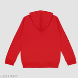 Silver Fang Kids Solid Red Hoodie - Cotton, Long Sleeve, Winter Wear for Boys (India)