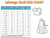 Rayon kids choli set with heavy ethnic motif lehenga, suitable for weddings and parties for little girls aged 3-12 years