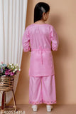 Embroidered rayon kurta palazzo set with dupatta for girls, Indian ethnic wear in sizes 2-3 Years to 9-10 Years