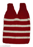 Woolen hand-knit sleeveless baby inner, self-design pattern, 2 packs, 0-6 months