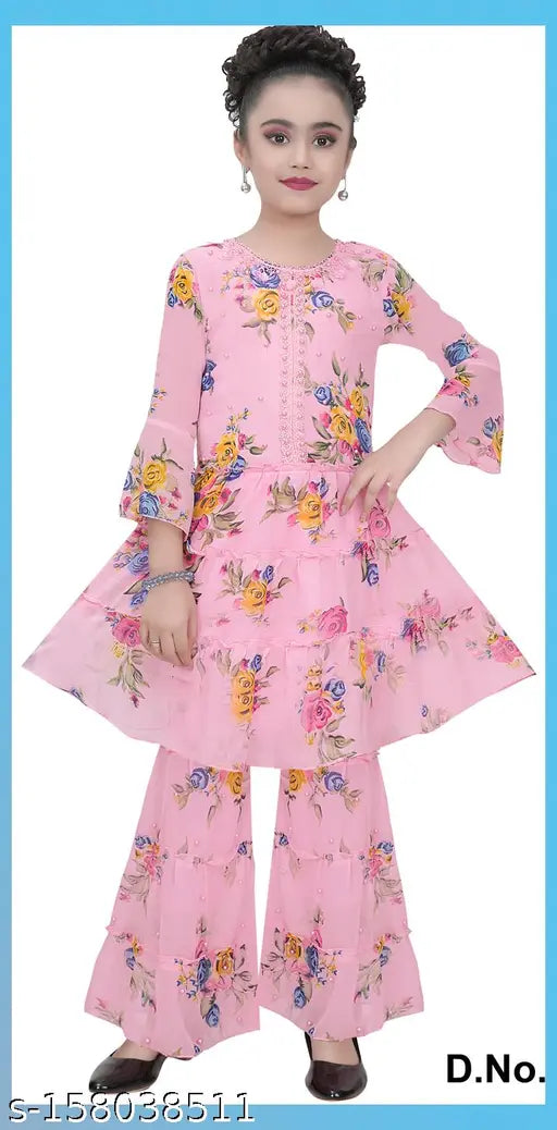 Vibrant Tinkle Funky Girls Kurta sets for kids aged 2-8 years, Indian traditional clothing