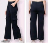 Mj acrylic cream & black 4-pocket pants for women on display rack, size 26/28/30/32 waist 26in/28in/30in/32in length 35in/36in hip 35in/35in/35in/36in