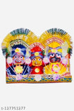 Handcrafted ceramic showpiece: Idols & Figuriness of Lord Jagannath, Balabhadra, and Devi Subhadra in marble, Indian artifact for home decoration