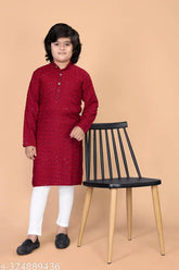 Embellished chiffon kurta pyjama sets for kids, premium cotton, festive occasion wear, Indian origin