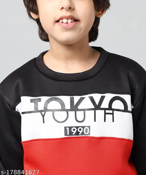 Woolen winter sweatshirt set for boys and girls (Anixa), comfortable, long sleeves, printed pattern