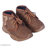 Brown canvas casual shoes for kids, ideal for party wear and everyday use, lace-up detail with comfortable EVA sole and insole