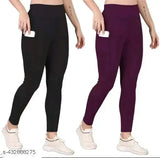 Black lycra Earth joy Women's activewear jeggings set - perfect for yoga, gym, or casual wear