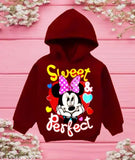 Soft cotton kids hoodie, printed with fun design, versatile for any occasion
