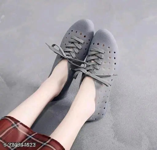 PU lace-up textured ballerinas - Casual Bellies II for women and girls, comfortable ethnic sandals, Indian origin