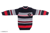 Wool striped baby boy sweater set, vibrant colors, winter-ready, made in India