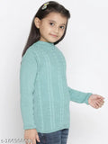 Green acrylic SpyBy Blue full sleeves girls skiwie, cosy and comfortable for winter wardrobe