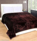 Brown microfiber mink blanket, warm and super soft for double bed, light weight and 400 thread count, perfect for winter