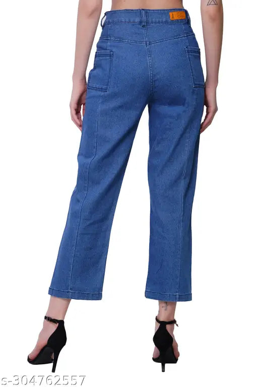 Denim ST-Fit jeans by 4005Fashion, available in sizes 28, 30, 32, 34, and 36 (27in/36in waist & length). Visible front zip detail