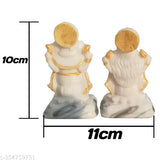 Multicolor polyresin Lakshmi Ganesh statues (10cm), Hindu gods for wealth & wisdom, Diwali Pooja decor or gifts, best for home or office, hand-painted, do not use water to clean