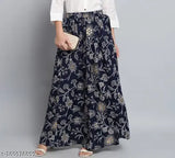 Vibrant viscose rayon floral print skirt for women, free size (waist 32in, length 38in), handcrafted in India