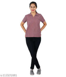 Cotton printed self-collar v-neck half sleeve crop top by SYVI, XS-XL sizes available