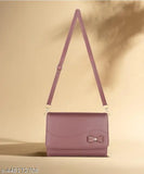 Pink PU vegan sling bag, 4 compartments, water-resistant, adjustable strap. Handcrafted Indian artistry, 100% PETA approved, ideal for travel essentials