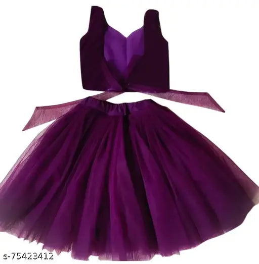 baby taffeta silk & acrylic embroidered lahenga choli, sleeveless, 1 quantity, 2-3 years (waist 22in, length 24in), India origin