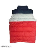 Colorblocked polyester sleeveless jackets for kids, perfect for 12-13 years, Indian origin