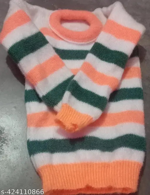 Wool winter sweater for babies, mix of three colors - 2-3, 3-4, and 4-5 years sizes from India