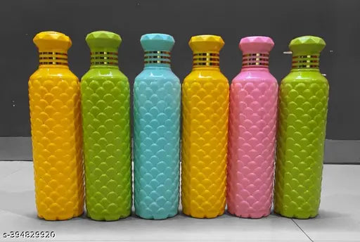 Multi-color BPA Free Leak Proof Reusable Water Bottle Set of 2 (1 Litre Each), Ideal for Office, Gym, Home, Kitchen, Travel, Hiking & Treking