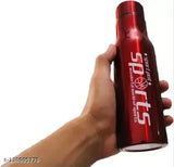 Red glossy stainless steel 500ml sports bottle, perfect for active lifestyles
