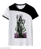 Mahadev Shivratri print polycotton round neck t-shirt, refreshing Indian festive attire for short sleeves in multiple sizes