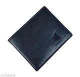 Black genuine leather men's wallet with RFID blocking, 2 compartments, coin pocket, and 7 card slots