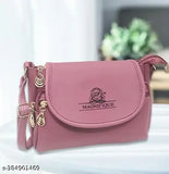 Magnifique red PU sling bag, 2 compartments, free size (8in x 3in x 6in), versatile and trendy women's accessory, Indian origin