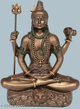 Multicolor resin Shiv Murti statue, 7cm x 3.5cm x 8cm, for home temple or desk table living room worship