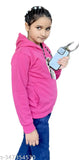 Trendy cotton fleece sweatshirt hoodies with embroidered pattern, 2 side pockets, and long sleeves for kids winter wear
