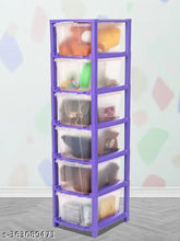 Transparent purple plastic drawer organizer for sarees, kids clothes, toys, books, files, shoes, and shocks, ideal for home storage solutions