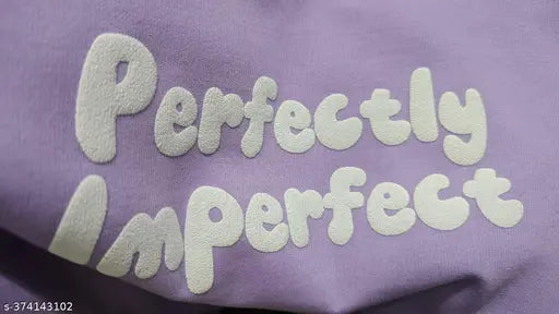 Women's cotton lavender crop sweatshirt with long sleeves, printed net design - size S (38in bust, 16in waist)