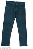 Men's black denim jeans pant, solid design, comfortable fit, high-quality Indian make