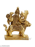 Brass Durga Maa Statue for puja, exquisite Indian god Idol with 5cm length, 6.5cm height, and 2.5cm breadth, perfect for home altar or temple use