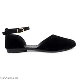 Suede round-shaped casual sandals for women by 6ixfeet - versatile for party and office wear. Elegant, comfortable, and stylish, perfect for various outfits in a variety of sizes (IND-4 to IND-8). Made in India
