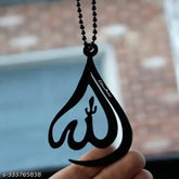 EliteAuto Premium acrylic Allah Islamic car rearview mirror, lightweight hanging with adjustable metal chain - Indian art for car decoration