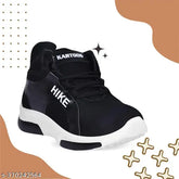 Stylish synthetic running sneakers for boys and girls, lace-up with printed net insole, ideal for active play, India origin