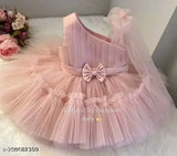 Fancy net printed baby frock, sleeveless, India origin