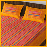 White 180 tc pure cotton double bed sheet set with 2 pillow covers, soft and luxurious for a comfortable sleep