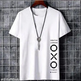 Latest designer printed polyester t-shirt for men, short sleeves, stylish fashion statement, made in India