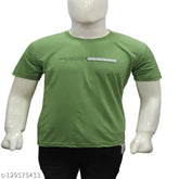 Moss color cotton blend half sleeves printed men's t-shirt by Recline - comfortable, cost-effective, easy to wash, high quality men's apparel