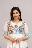 Rayon printed Kiara Anarkali Kurtis - Indian, elegant, floral design for women's functions, festivals & events