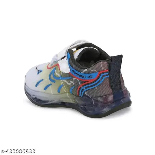 Synthetic colorblocked sneaker for boys, Velcro fastening and PVC back detail on trending JOSMOS KIDS premium sneaker