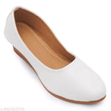 Synthetic ballerina flats by RK Enterprises - trendy, comfortable footwear for women's casual outings or parties. Solid design, suitable for summer and winter