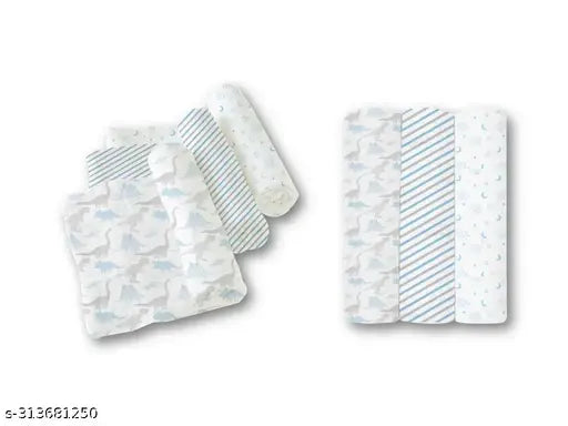 Premium organic cotton Class Home muslin blanket set (pck of 3) - ideal for AC room, multipurpose use with animal net design